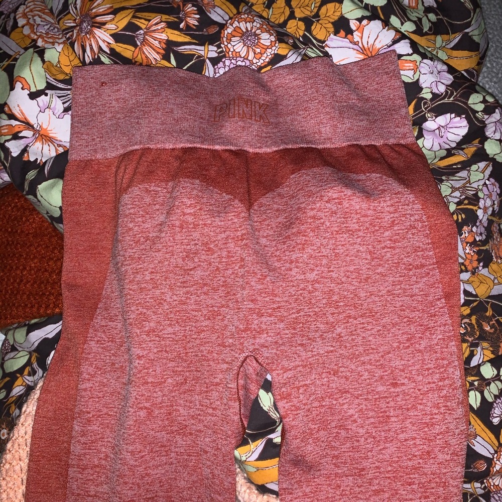 PINK orange workout tight